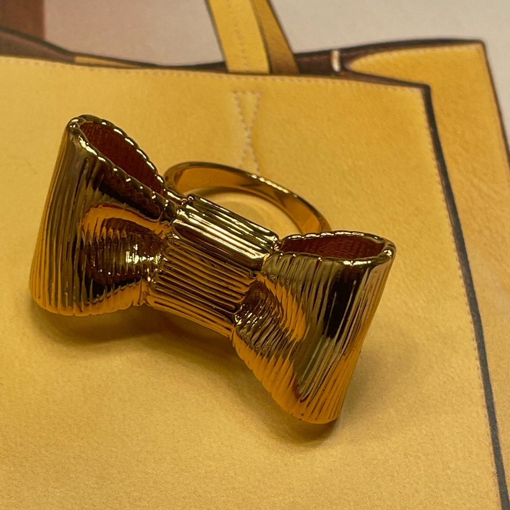 NWOT Kate Spade Gold Bow Ring-Size 8 - Picture 6 of 16
